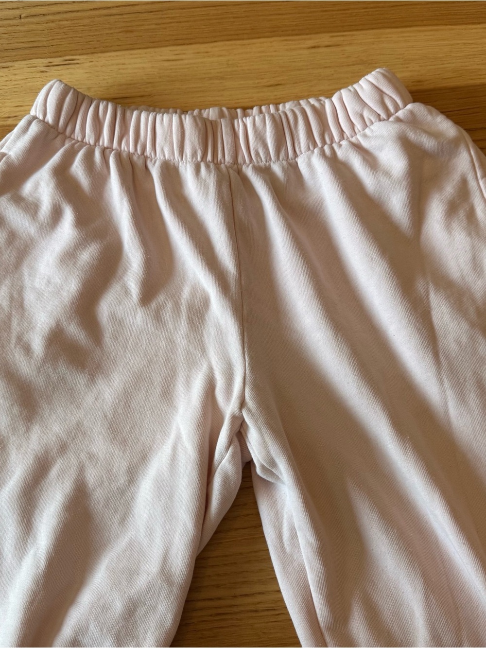 Brandy Melville Pale Pink Elastic Waist Track Joggers